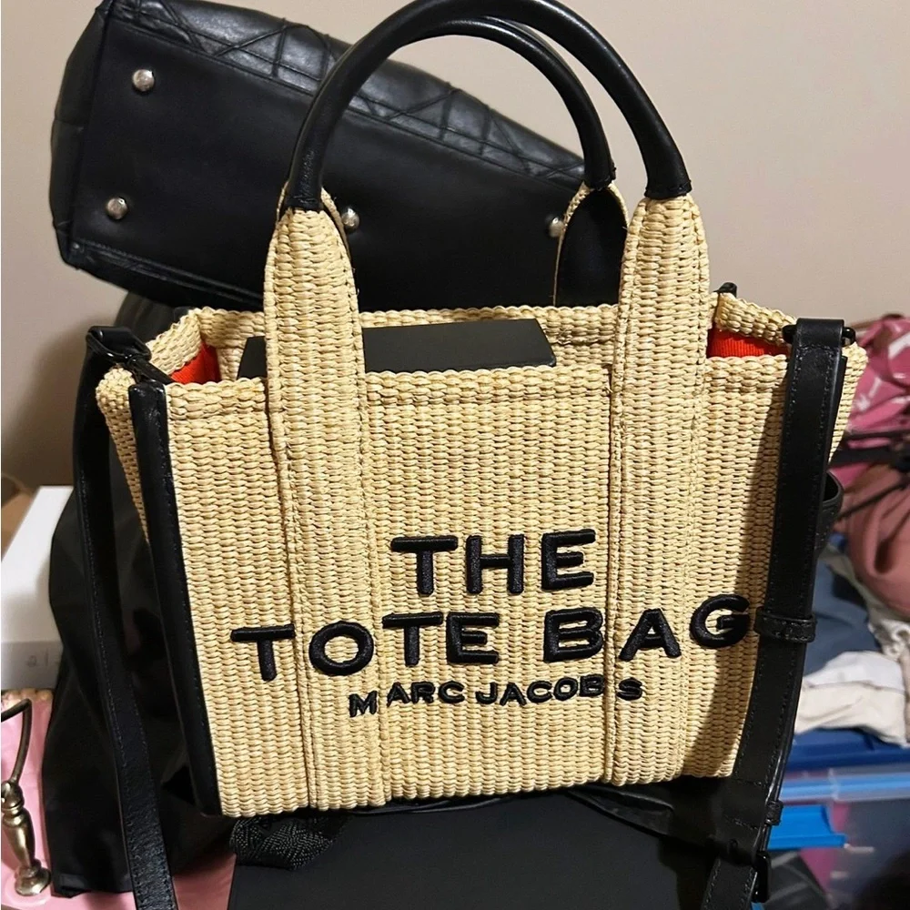 Authentic Marc Jacobs “The Tote Bag” in Natural size Small Woven Tote Bag